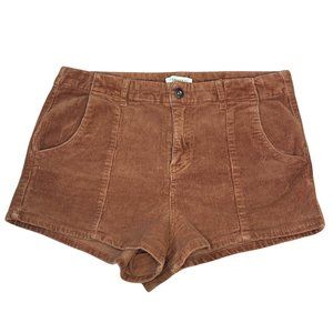 dark academia brown corduroy shorts forever 21 size 28